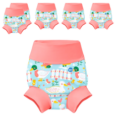 Splash About 3D游泳尿布褲, 全新可重複使用尿布, XXL, 6件