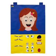 Kelvin 1 小凱撒 表情小姐 布掛圖，帶21個可拆卸部件, 50 x 70cm