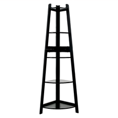 dayneeds 日需百備 角落木製五層收納架 SBL-H413-5BK 7470g, 黑色, 1個