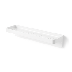 UMBRA Flex 吸盤壁掛浴室瀝水置物架, 底部圓孔, 適用於收納刮鬍刀等物品, 1個, 雲朵白