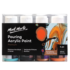 Mont Marte 蒙瑪特 流動壓克力顏料套組 交響色系 PMPP4201, 4色, 60ml