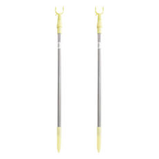 Kiyodo 不鏽鋼伸縮竹竿叉, 顏色隨機, 2支