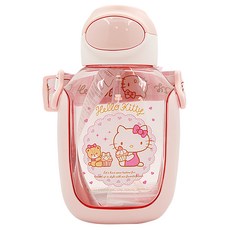Skater 兒童吸管透明冷水壺, Hello Kitty 粉色, 530ml, 1個