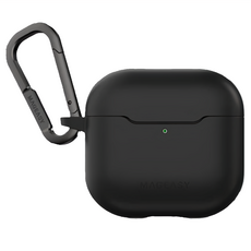 MAGEASY Skin 耳機保護殼 黑色 Airpods 4，親膚材質，輕巧便攜，有效防刮耐磨, 1個