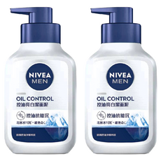 NIVEA 妮維雅 MEN 男士亮白控油潔面泥 150g, 有效控油 深層清潔毛孔, 2瓶