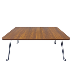 EASYHOME 防潑水美耐皿折疊和室桌/小茶几, MT-5747, 長73x寬47x高31公分, 防水耐熱, 胡桃色