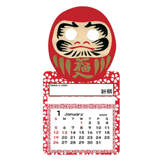 Greeting Life 吉祥物2025年迷你年曆 附磁鐵, 福神達摩, 1組