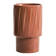 sagaform Coffee&More 拿鐵杯 400ml 陶瓷 適用微波爐和洗碗機, 磚紅, 1個