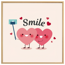 BOLUO GALLERY 菠蘿選畫所 Smile APLS4448D 掛畫, 木色