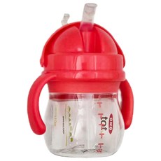OXO tot 寶寶握吸管杯，6oz，帶可拆卸手柄，橙色, 200ml, 1個