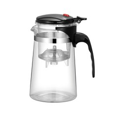 玻璃泡茶 飄逸壺, 750ml/1200ml/1800ml, 高硼硅耐熱玻璃, 耐溫範圍-20°C~150°C, 1個