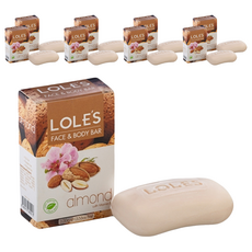 LOLE'S 草本護膚潔顏皂 甜杏仁, 含維他命E, 適合所有膚質, 無動物實驗 - 100g x 3, 9個