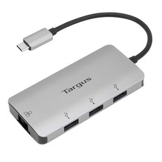 Targus USB-C多功能轉換器 支援乙太網路 USB 3.2、USB 3.0及Thunderbolt 3 快速充電 提供100W高效電源, 1個