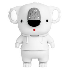 Familidoo 法米多 固齒器 3個月以上 食品級矽膠, 淺灰色 考拉無尾熊, 1個