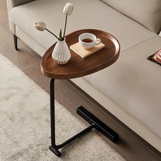 小邊桌 061-HB, 黑鐵 + 胡桃木