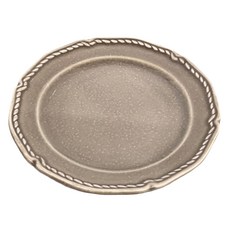 美濃燒 浮雕花邊小碟 11.3cm陶瓷, 可可棕, 1個