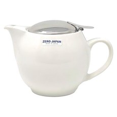 ZERO JAPAN 典藏不鏽鋼蓋壺 450cc 日本產陶瓷茶壺, 白色, 1個