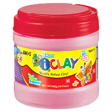 AMOS 阿摩司 iClay 超輕黏土 400g, 粉紅色, 1罐