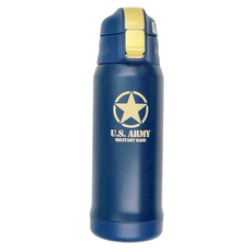 PEARL LIFE 珍珠金屬 兒童保溫瓶 附外袋 HB-4920, 藍色, 600ml, 1個