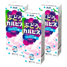 Asahi 朝日 可爾必思 葡萄風味乳酸飲料，含膳食纖維，幫助消化，250ml, 3入