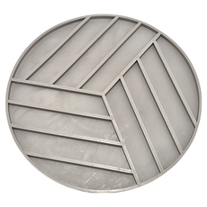 小麥購物 G755雙面矽膠隔熱墊 直徑15.4cm 93g, 條紋-鯊魚灰, 3個