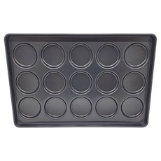 SaNNeNg 三能 1000系列不沾 4吋15連弧形漢堡烤盤 SN1615 600 x 400 x 40mm, 600mm, 1個