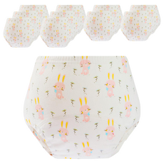 Pureal 純真兔 6層一體學習褲 竹纖款 12~13kg 90cm, 蒲公英小兔 白色, 1件