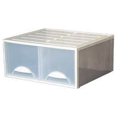 KEYWAY 抽屜整理箱 K098-2 32L, 米色, 1個