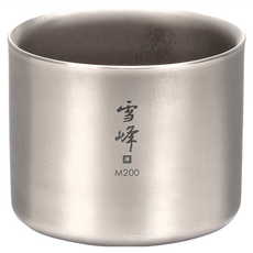 snow peak 雪諾必克 雪峰鈦雙層杯 200ml, 中型 銀色, 1個