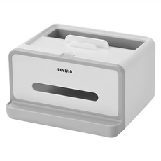 LEYIJIA 多功能衛生紙收納盒 F0666-02, 灰色, 1個