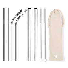 I·Mate 不鏽鋼吸管3件組+清潔刷 (附收納袋), 1組