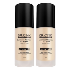DR CiNK 達特聖克 極透光柔焦防護CC霜 SPF35★★★，自然光澤，30ml, 自然色, 2瓶