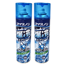 Hakugen Earth 白元 Ice non 爆冷衣物涼感噴霧 -30°C JET Spray, 薄荷香, 淨化汗臭, 消臭, 330ml, 2瓶