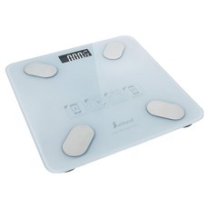 Sunland 智能藍牙體重計, 4mm強化玻璃, APP健康管理, LCD夜視屏幕, SLHA001, 白色, 1個