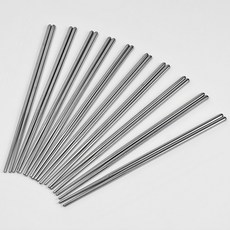 QUEEN SENSE 不鏽鋼 輕量 中空筷 10雙, 1組, 無花紋, 單品