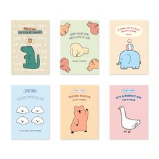 Monolike 故事小鎮系列 格線迷你筆記本 6件組, 混合顏色, 1組