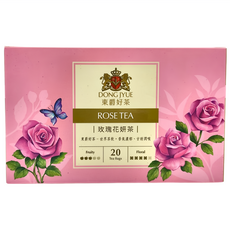 DONG JYUE 東爵好茶 玫瑰花妍茶 1.8g 無咖啡因, 20包, 1盒