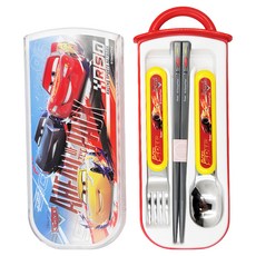 Skater 三件式餐具組, 筷子 + 叉子 + 湯匙, 1組, 閃電麥昆AHEAD