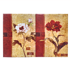 24mama 藝術無框畫 家居掛畫 掛畫花卉 流行家飾 室內裝潢 二聯式 直幅, 古典花 無框