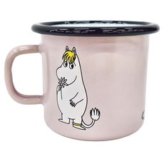 muurla 嚕嚕米馬克杯 250ml 鋼材琺瑯材質, 粉紅色, 1個