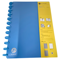 TO NOTE 筆記本 A4 橫線, 100頁, 可自由增減內頁, 藍色, 1本