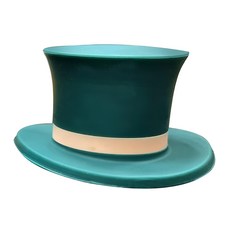 創意小禮帽矽膠酒瓶塞 直徑60*高35mm, 孔雀綠, 1個