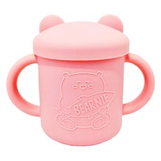 Little Bearnie 矽膠學習杯 6個月以上適用 耐熱 -20℃~220℃, 玫瑰粉, 200ml, 1個