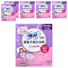 SOFY 蘇菲 導管式衛生棉條, 量多加強型, 25個, 6盒