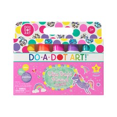 DO-A-DOT ART 點點畫筆 Set 5支入, 歐美安全認證, 獨特筆管設計, 顏料快速乾燥, 亮粉鮮果色, 1盒