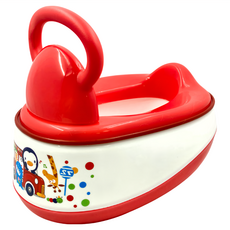 PUKU 藍色企鵝 5合1便器 適用各種尺寸馬桶 止滑材質與握把設計, 紅色, 1個