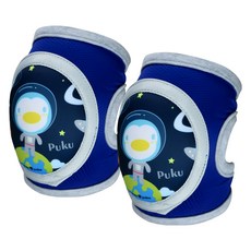 PUKU 藍色企鵝 爬行護膝套, 適用腿圍16-24CM, 太空, 2個