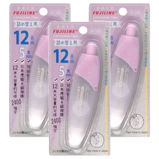 節奏牌 FUJILINE 大容量修正帶 M-505, 12米長 5mm寬, 日本原裝A級母帶, 紫色, 1組