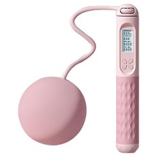 負重無繩跳繩 大球 + 長繩, 粉色, 2組, 15 x 12 x 5cm