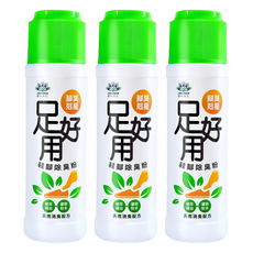 足好用 鞋腳除臭粉 腳臭剋星 尤加利 大罐, 100g, 3瓶